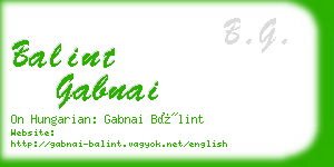 balint gabnai business card